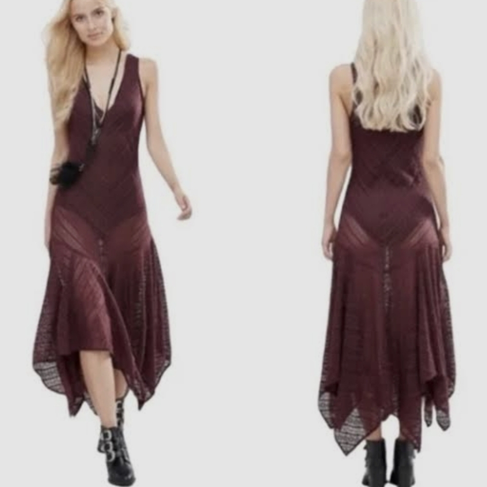 Free People Lila Lace Maxi Slip Dress
